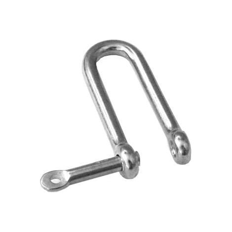Manille longue, axe imperdable inox A4 - Diamètre: 12