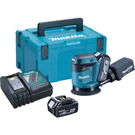 Makita DBO180RMJ 18v LXT Lithium Ion Random Orbital Sander 125mm - 2 x 4.0ah