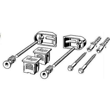 Viega Visign Prevista Dry Kit di fissaggio universale per WC
