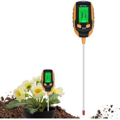 LAN Boden-pH-Meter 4-in-1 Digitaler Bodentester, Feuchtigkeitsmesser, Pflanzenthermometer, Feuchtigkeitsmesser für Topfpflanzen, Gärten, Rasenflächen (1/5)