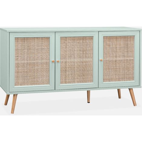 Aparador 3 puertas de caña, 120cm