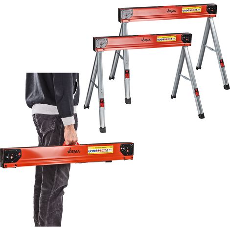 2x Multifunktions Arbeitsbock DAB590H Falt Sägebock klappbar 500kg Klappbock