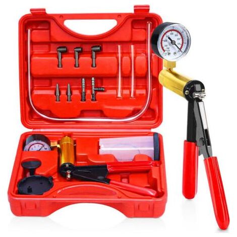 Coffret Pompe purge Purgeur liquide de Frein Testeur de Circuits à dépression,Pompe à Vide Manuelle,Vide Kit Outil de Réparation pour Voiture, (1/4)