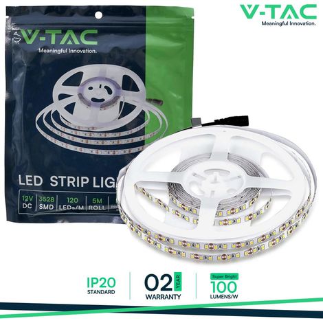 STRISCIA LED SMD3528 120 LEDS 3000K IP20 - Luce CALDA