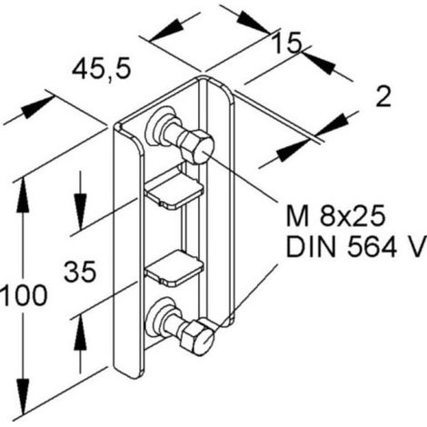 NIEDAX TZK 86-96 S PINCE DE FIXATION