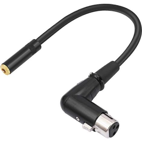 Câble XLR coudé 3,5 mm vers jack 3,5 mm, stéréo femelle symétrique B (1/5)
