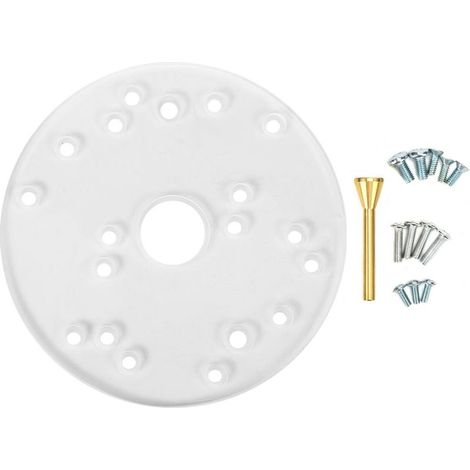 Placa base universal de acrílico para fresadora con tornillo de centrado para fresadoras de cantos, herramienta auxiliar para trabajos de carpintería. (1/5)