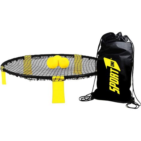 Set Bounching Ball da Esterno con Trampolino Ø90 cm Nero/Giallo (1/3)