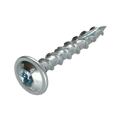 Vis bois TEKOR Tête disque TORX T30 Pointe antifendage type 17 6X30 Filetage partiel Acier zingué - 1 pièce (1/5)