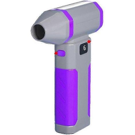 100.000 U/min+ Starker Lüfter, Handgebläse mit LED-Beleuchtung, bürstenloser Motor, ideal für Outdoor-Camping und Staubentfernung, B (Lila-Grau)-JXLGV (1/5)