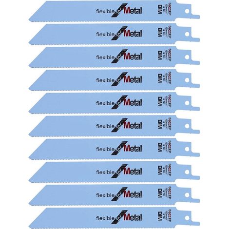 Lot de 20 lames de scie sabre bimétal 150mm 18TPI, couleurs assorties, pour métal et bois, accessoires de coupe polyvalents. (1/5)