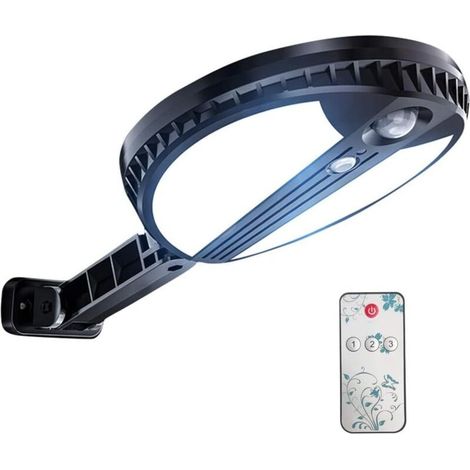 Projecteur Solaire Extérieur 70 LED - IP65 Étanche - Détecteur de Mouvement PIR - Télécommande - pour Garage, Jardin, Terrasse (1/5)