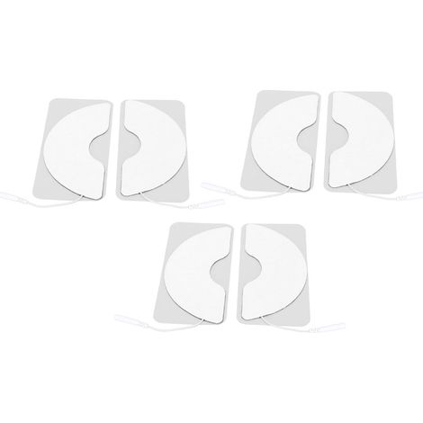 6 Électrodes Autocollantes Réutilisables pour Stimulateur Musculaire de Poitrine, Trous de 2mm (1/5)