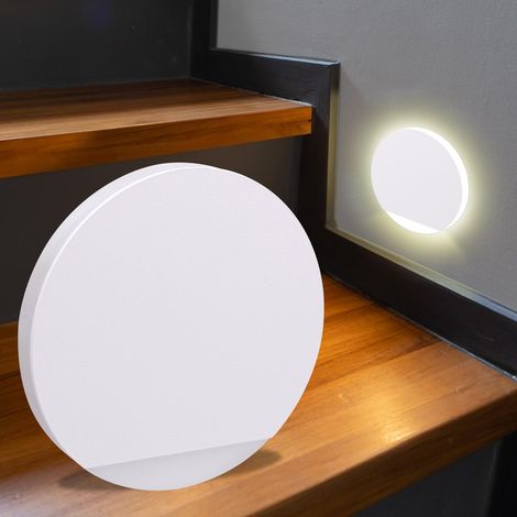 LED Treppenleuchte rund weiß - Lichtfarbe: Warmweiß 1,5W - Lichtaustritt: Orbis (1/5)