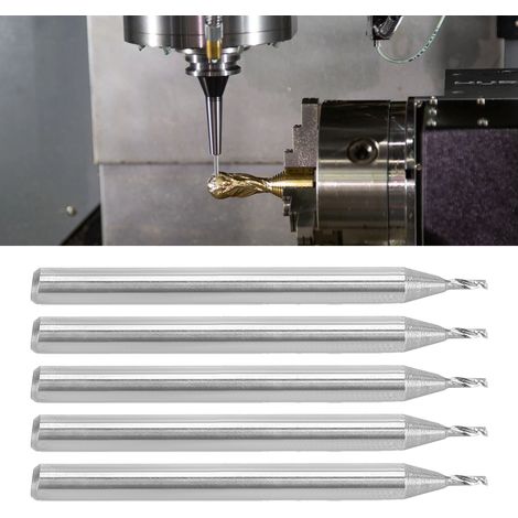 Einschneidiger Aluminium-Spiralfräser für CNC-Graviermaschinen, 3,175 x 1 x 3 mm (1/5)