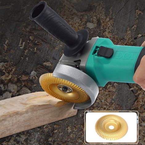 Stahlschleifscheibe für Holzbearbeitung, Formscheibe, Elektrowerkzeugzubehör, Metallteile, goldene gebogene Wurzelschnitzscheibe E1-531 (1/5)