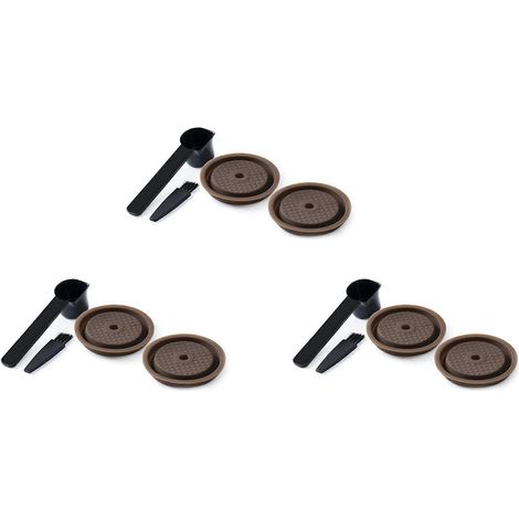 6 pièces réutilisable bouchon pour Nespresso Vertuo et VertuoLine Capsules rechargeable et compatible silicone (1/5)