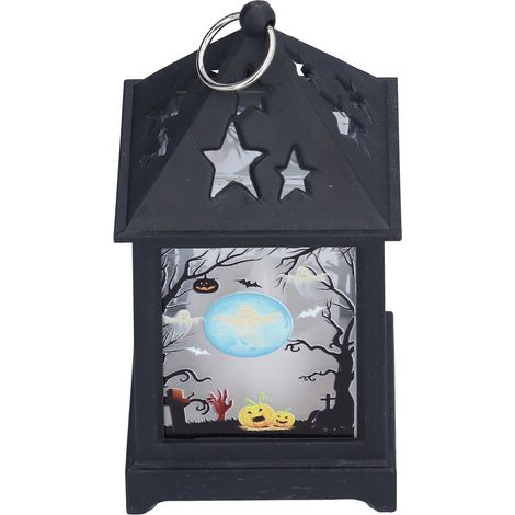 Veilleuse décorative d'Halloween à LED, lanterne innovante, ornement de bureau squelette pour les fêtes (1/5)