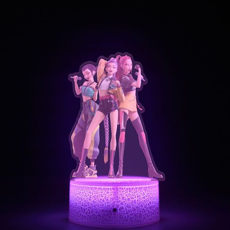 Produit périphérique K-POP KPop Demon Hunters avec veilleuse télécommande 16 couleurs imprimée à l'intérieur. (1/5)