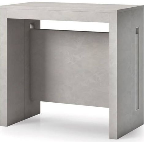 Mesa consola de hormigón transformable