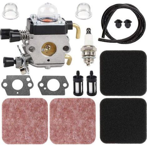 Vergaser mit Luftfilter und Kraftstoffleitung für Rasenmäher FS85, FS85R, FS80, FS72, FS74, FS75, FS76 und FS85RX, ersetzt C1Q-S97 und C1Q-S186