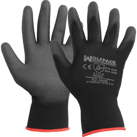 WOLFPACK LINEA PROFESIONAL Guanti in poliuretano/poliestere impregnati 10".