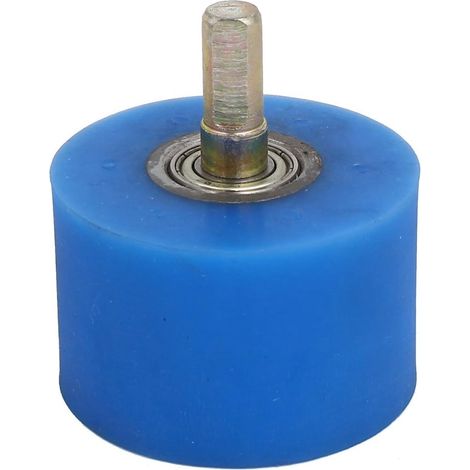 Rouleau en caoutchouc silicone bleu pour machine à revêtement, axe 10 mm diamètre, 60 x 40 (1/3)