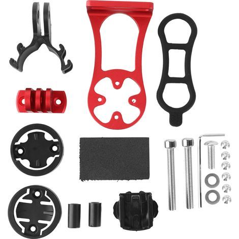 Support de support GPS de montage d'ordinateur de vélo de vélo en métal Durable pour Garmin Bryton rouge (1/5)