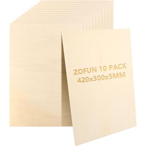 10 Planches Bois Contreplaqué 5mm A3 420x300mm, Contreplaqué en Bois de Peuplier pour DIY, Planche Bois Lisse pour Découpe, Modélisme, Décoration, Peinture, Cadeaux (1/5)