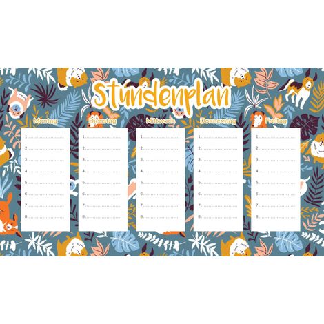 Magnetischer Unterrichtsplan „Lustige Hunde“ 30 x 17,5 cm