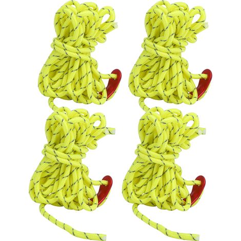 4 Cordes Réfléchissantes Anti-Vent 4mm pour Tente et Store de Camping Extérieur (1/5)