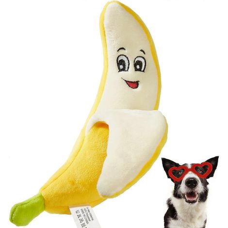 Jouets pour chiens, jouets banane pour chiens, peluches pour chiens, jouets couineurs pour chiens, jouets à mâcher pour chiens, jouets à mâcher pour chiots mignons et doux, cadeaux pour chiens de peti (1/5)