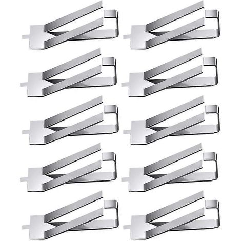 10 clips de fixation pour ressorts de plateau en verre d'imprimante 3D-3.87X1.27-Silver (1/4)