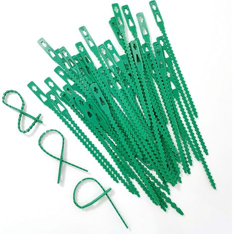 150 attaches torsadées réglables pour plantes de jardin, attaches torsadées en plastique flexible multi-usages pour maintenir les plantes grimpantes en place. (1/5)