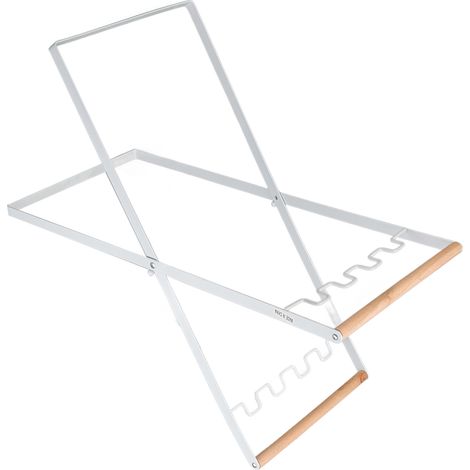 Support mural pliable pour sacs poubelle, porte-sac en métal blanc pour cuisine (1/5)