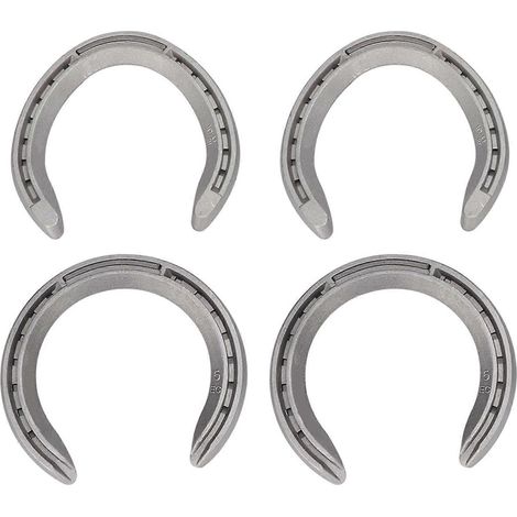 4 Hufeisen aus Aluminiumlegierung, Reitausrüstungsset, Sattlerzubehör, 4-teiliges Set, Reitwerkzeug (1/5)