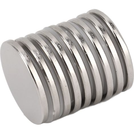 Lot de 10 aimants disques en néodyme ultra-puissants (30 x 3 mm), aimants en terres rares pour réfrigérateur, bricolage et construction scientifique. (1/5)