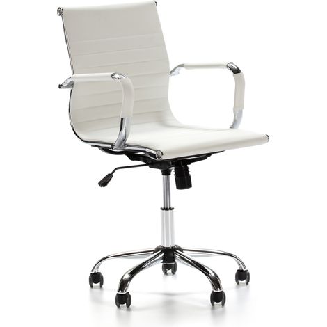 Fauteuil de Bureau Croma inclinable Blanc,Cuir Synthétique (1/8)