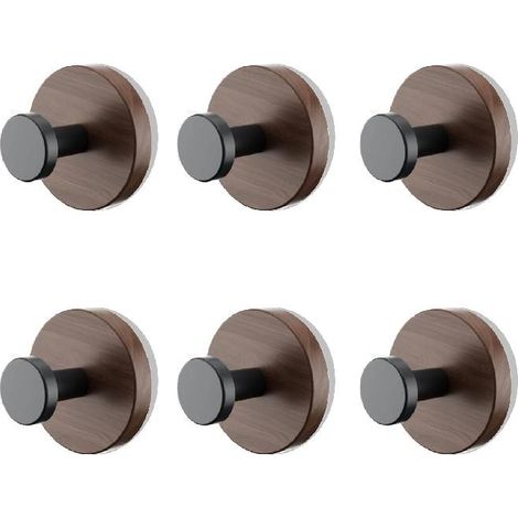 Set di 6 ganci a ventosa in plastica, ganci per asciugamani riutilizzabili da parete, ganci per vestiti, porta asciugamani per bagno e cucina, non richiede foratura