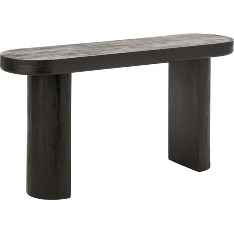 Console Ovale en Bois "Hilde" 152cm Noir (1/5)