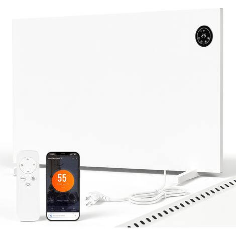 TolleTour Panel calefactor infrarrojo híbrido 750 W WiFi App mando táctil pared y suelo (1/5)