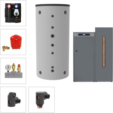 Solarbayer Pelletkesselset PLT-AC 18-1B Variante B 18kW mit 1xSLS-800-S Speicher (1/2)