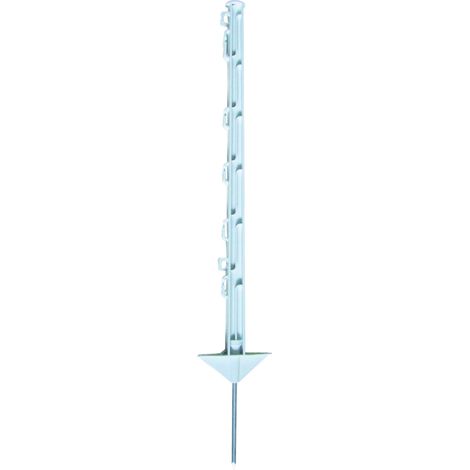 Electra Kunststoffpfahl 75 cm mit Doppeltritt - weiß - 40 Stück Weidezaunpfähle