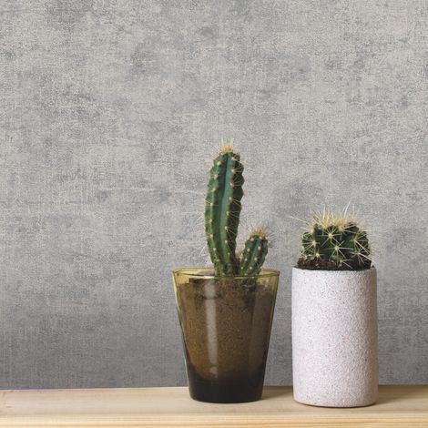 Papier peint intissé Béton métallique 1005 x 52cm Gris (1/5)