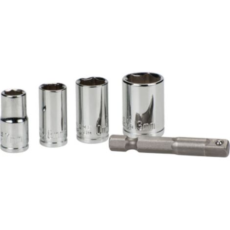 kwb Juego adaptador 50MM Con 4 llaves de vaso 7/8/10 y 13 mm (1/3)