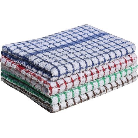 Pack Of 10 Terry Tea Towel (28 X 40 Cm) - Super Soft Ring Spun Combed Cotton High Density Weave & Thick Construction Ultra Absorbent & Soft Restaur (1/5)