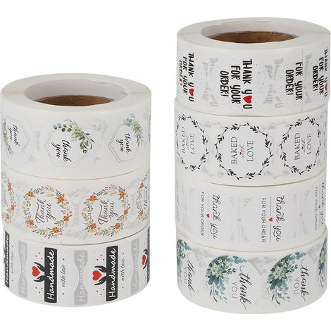 7-teiliges Set englischer Buchstabenaufkleber für Hochzeiten, Geburtstage, Blumen, DIY-Geschenketiketten und Dekoration (1/5)