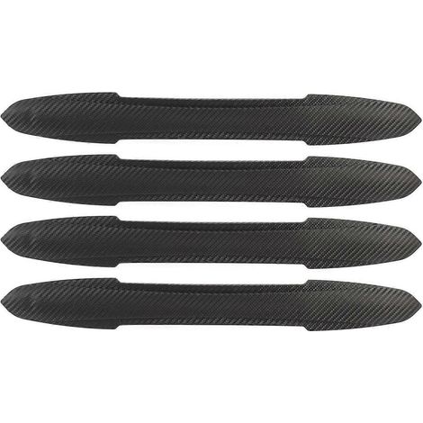 4 bandes de protection de pare-chocs texturées motif fibre de carbone, longueur 43 cm, protection anti-rayures, garniture de pare-chocs Uni (1/4)