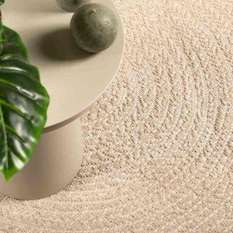 4010406 Tapis ZIZUR beige 120x120 cm aspect de jute intérieur extérieur (1/5)