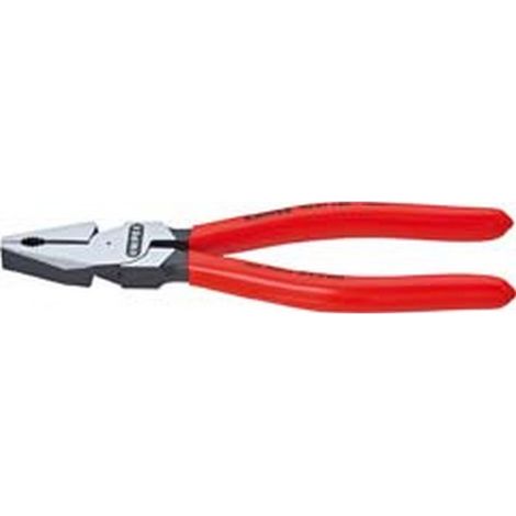 KNIPEX 02 01 180 Pinza universale tipo forte rivestiti in resina sintetica atramentata nera 180 mm